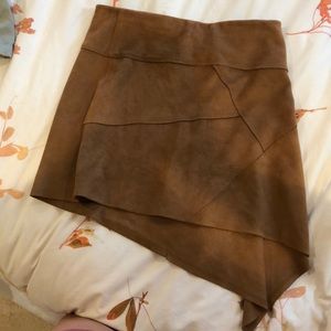 Suede skirt
